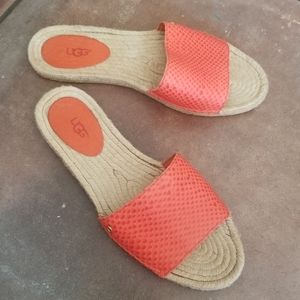 Ugg Cherry Exotic Espadrille Slide Sandals 7